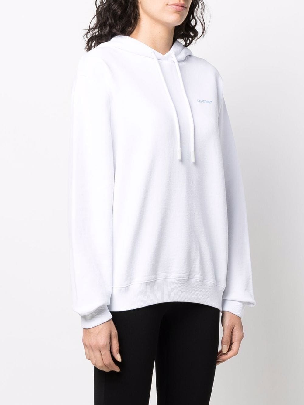 Off-White logo-print drawstring hoodie - Image 4