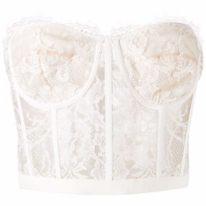 Alexander McQueen  floral-lace bustier top