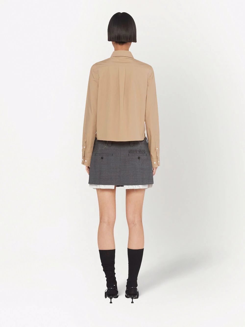 Miu Miu Prince-Of-Wales check mini skirt - Image 4
