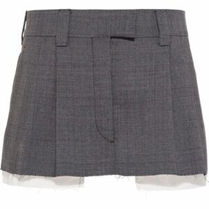 Miu Miu Prince-Of-Wales check mini skirt