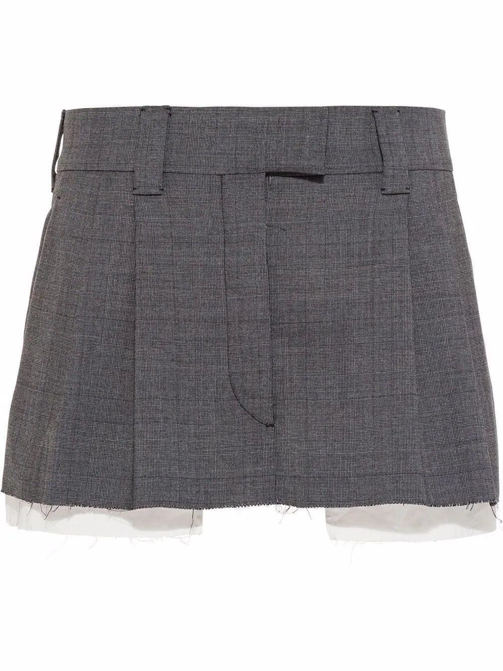 Miu Miu Prince-Of-Wales check mini skirt