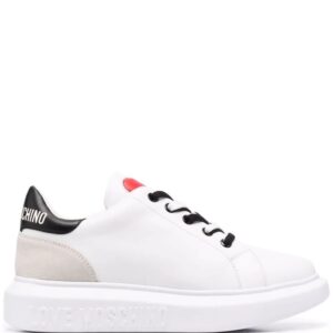Love Moschino  heart motif leather sneakers