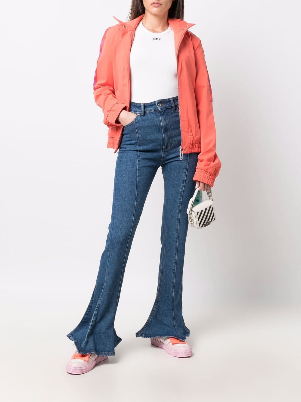 Off-White logo-embroidered zip-fastening sweatshirt - Image 2