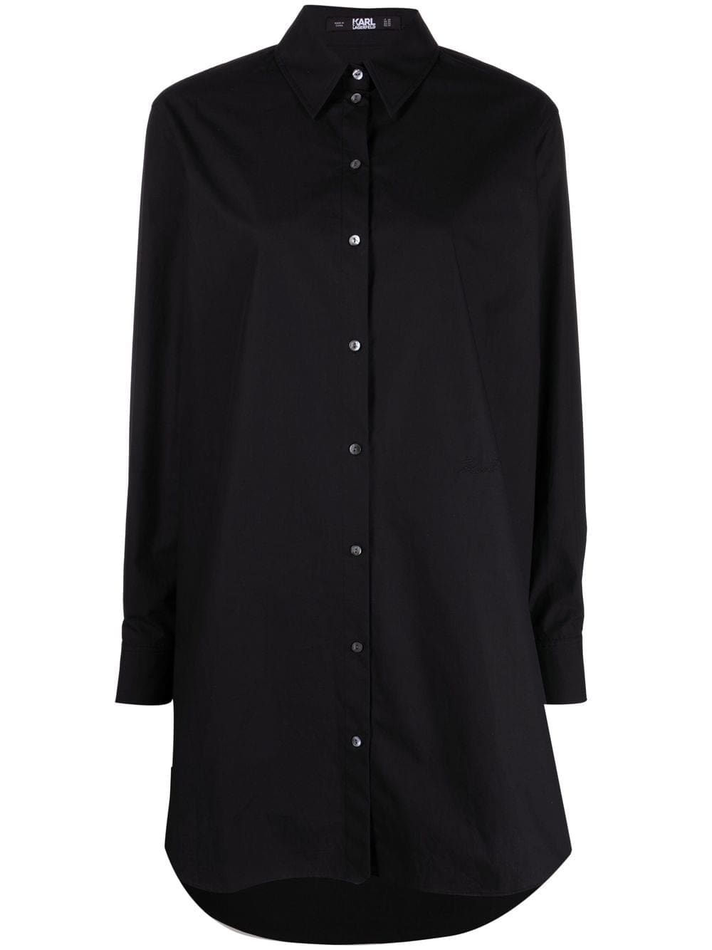 Karl Lagerfeld logo-print organic cotton shirt