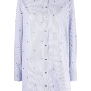 Karl Lagerfeld monogram stripe tunic shirt