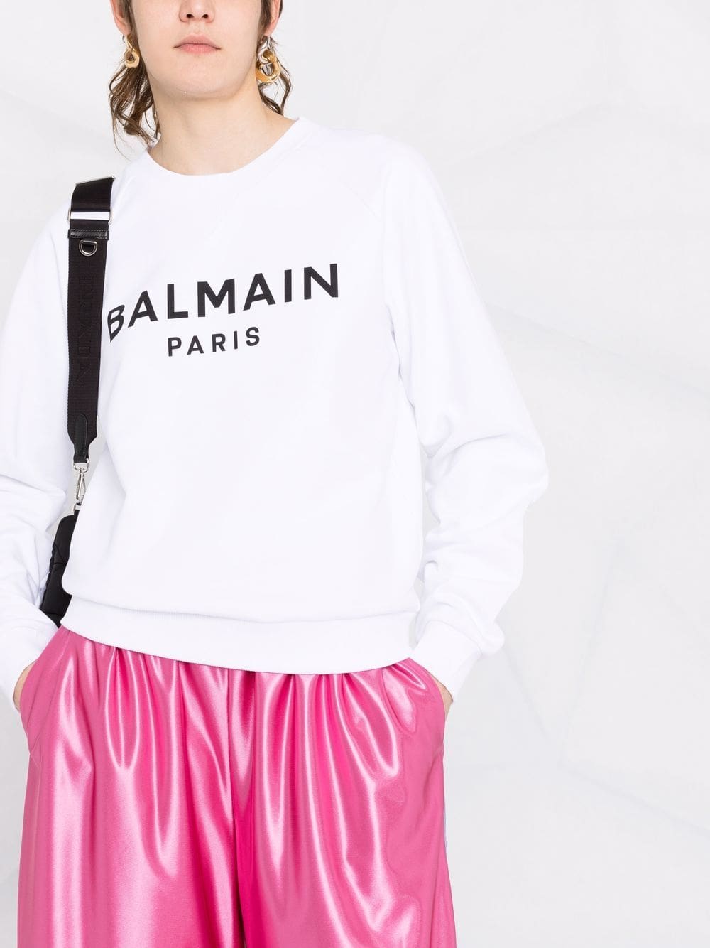 Balmain logo-print cotton sweatshirt - Image 5