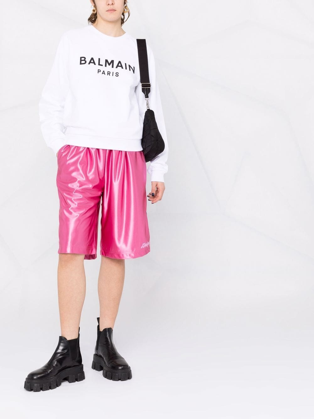 Balmain logo-print cotton sweatshirt - Image 2
