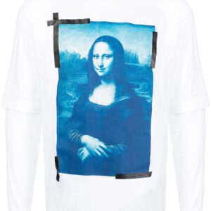 Off-White  Monalisa-print long-sleeve cotton T-shirt