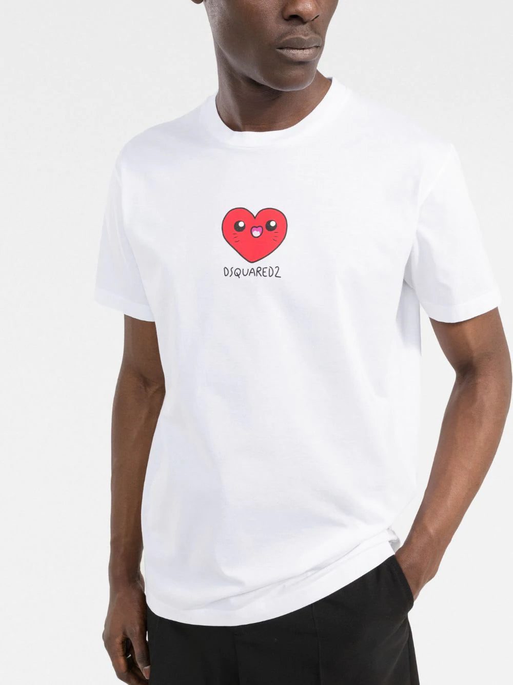 Dsquared2 heart-motif logo cotton T-shirt - Image 3