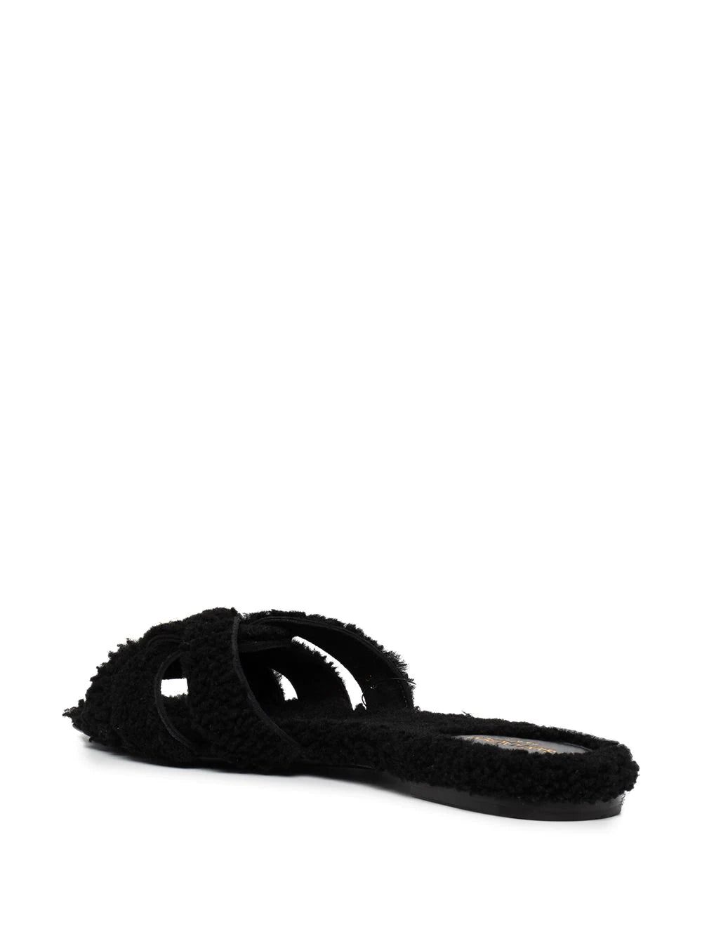 Saint Laurent Tribute shearling slides - Image 3