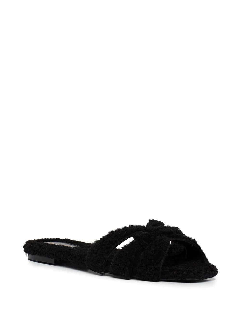 Saint Laurent Tribute shearling slides - Image 2