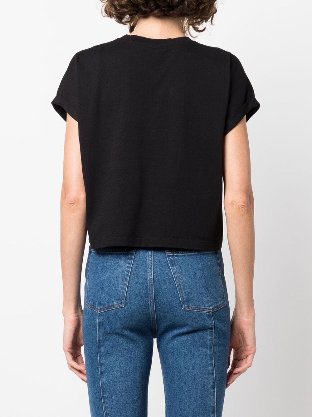 Balmain sequin logo round neck T-shirt - Image 4