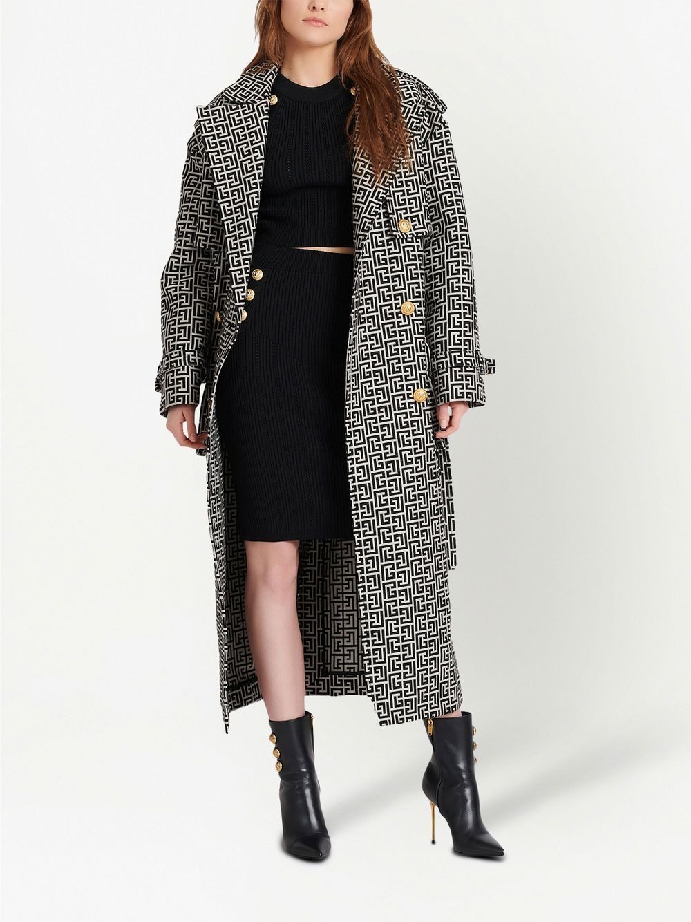 Balmain button-embossed cropped top - Image 2