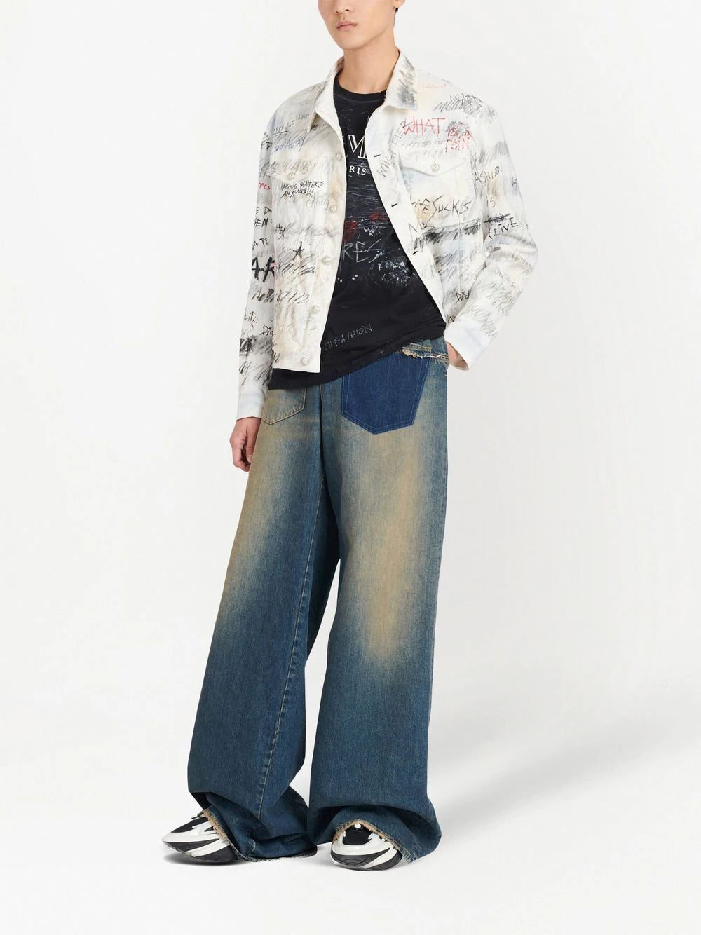 Balmain logo-print slogan T-shirt - Image 2