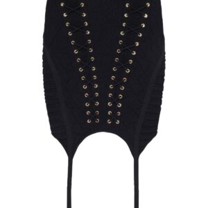 Balmain  lace-up detailed knit skirt
