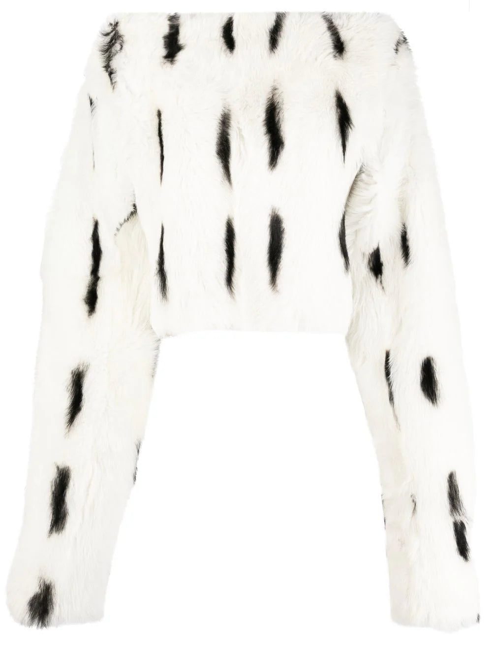 Balmain shearling boat-neck top