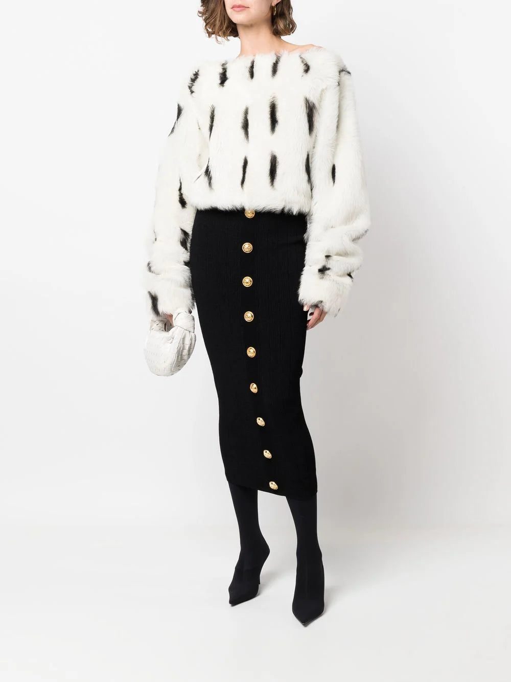 Balmain shearling boat-neck top - Image 2