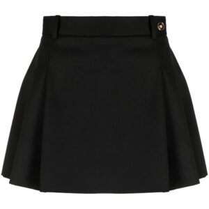 Versace  Medusa-button pleated mini skirt