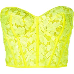 Alexander McQueen  floral-lace cropped top