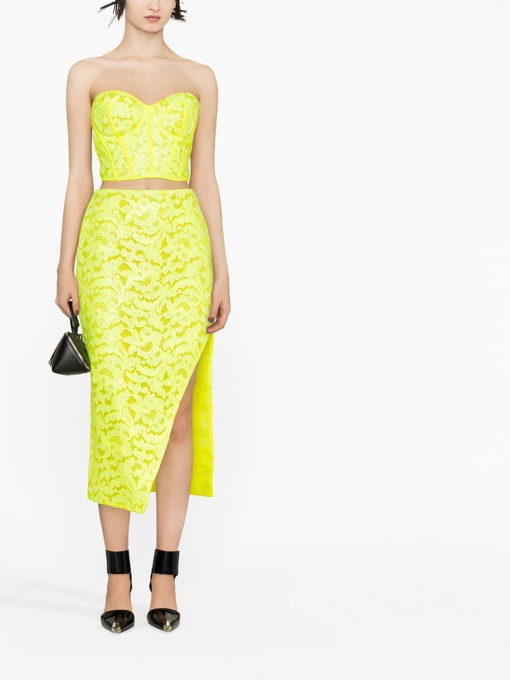 Alexander McQueen floral-lace cropped top - Image 2