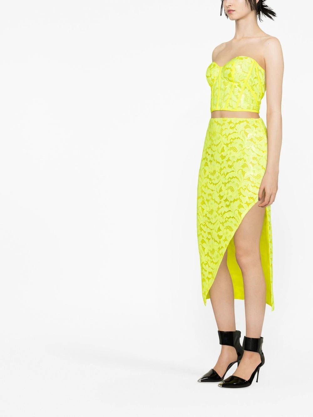 Alexander McQueen floral-lace cropped top - Image 4