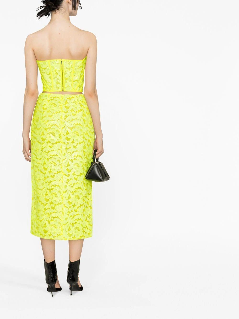 Alexander McQueen floral-lace cropped top - Image 3