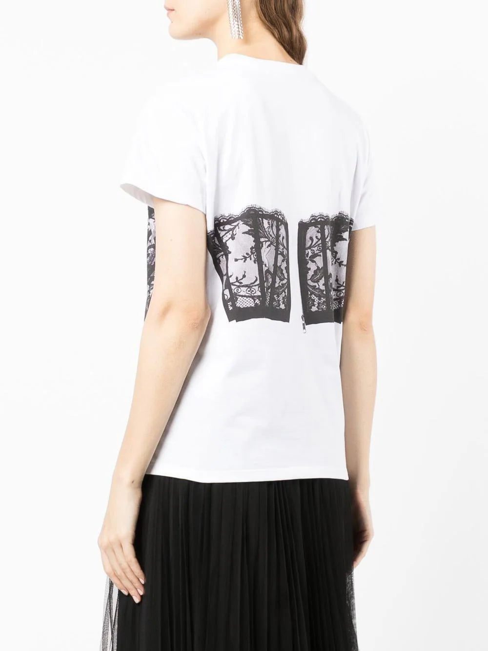 Alexander McQueen Corset-print cotton T-shirt - Image 4