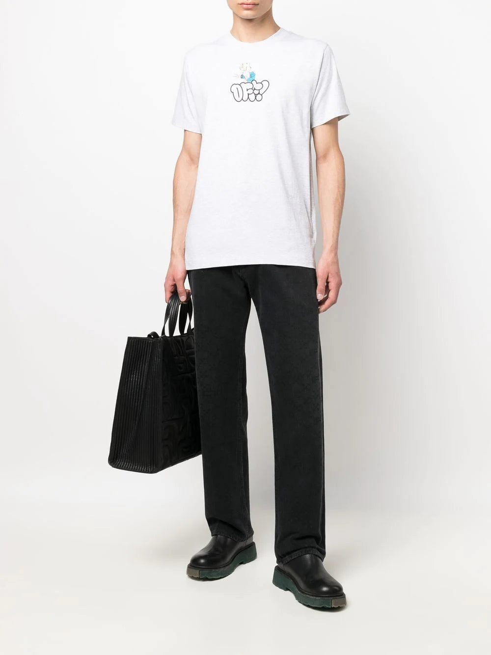 Off-White logo-print organic cotton T-shirt - Image 2