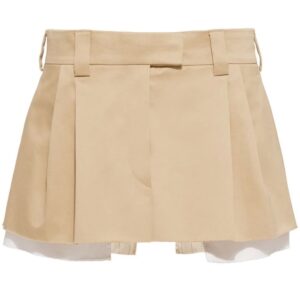 Miu Miu  embroidered-logo chino miniskirt