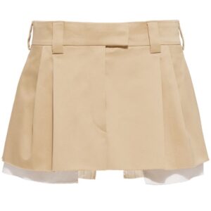 Miu Miu  embroidered-logo chino miniskirt