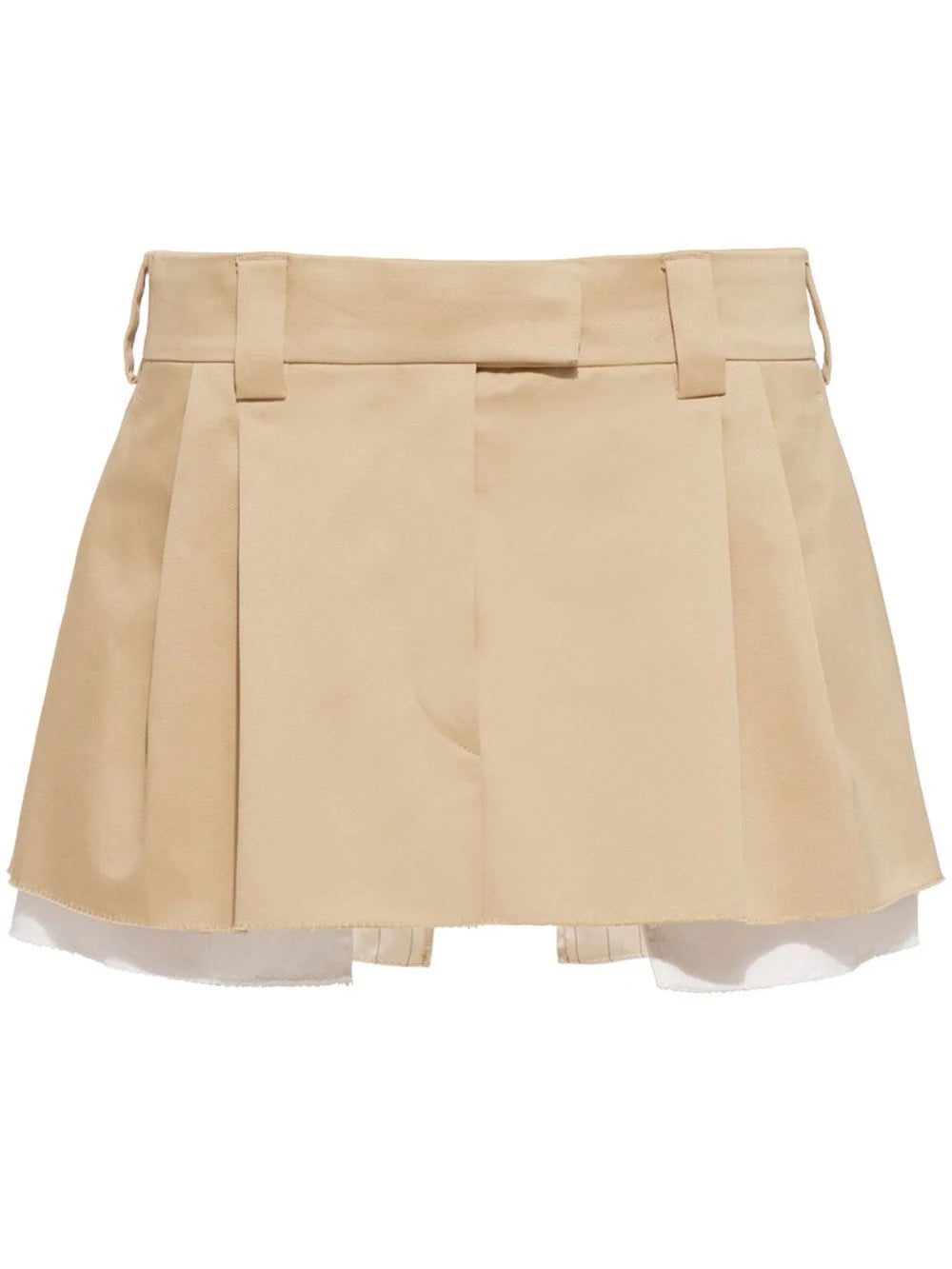 Miu Miu embroidered-logo chino miniskirt