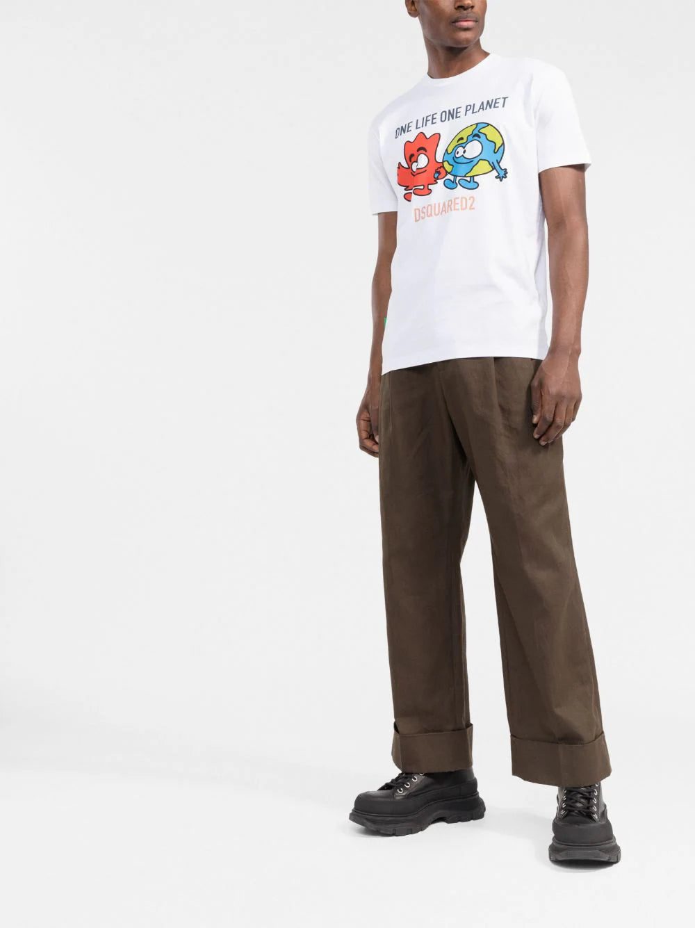 Dsquared2 slogan-print cotton T-shirt - Image 2