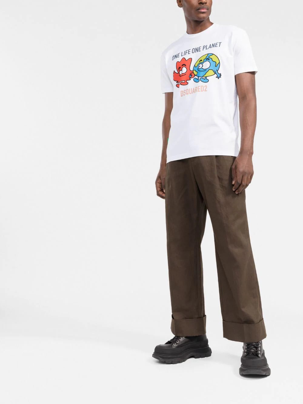 Dsquared2 slogan-print cotton T-shirt - Image 2