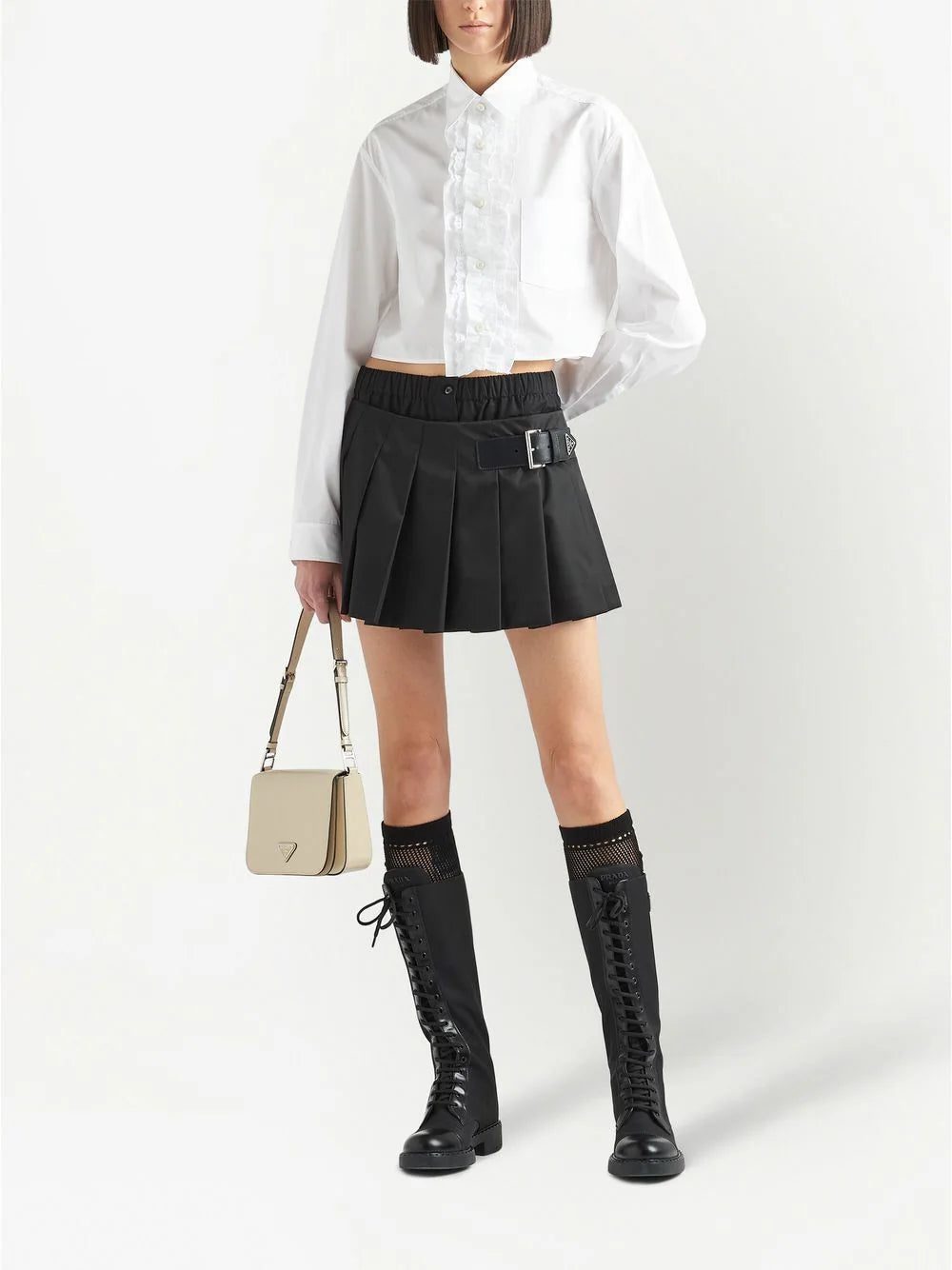 Prada Re-Nylon pleated miniskirt - Image 2