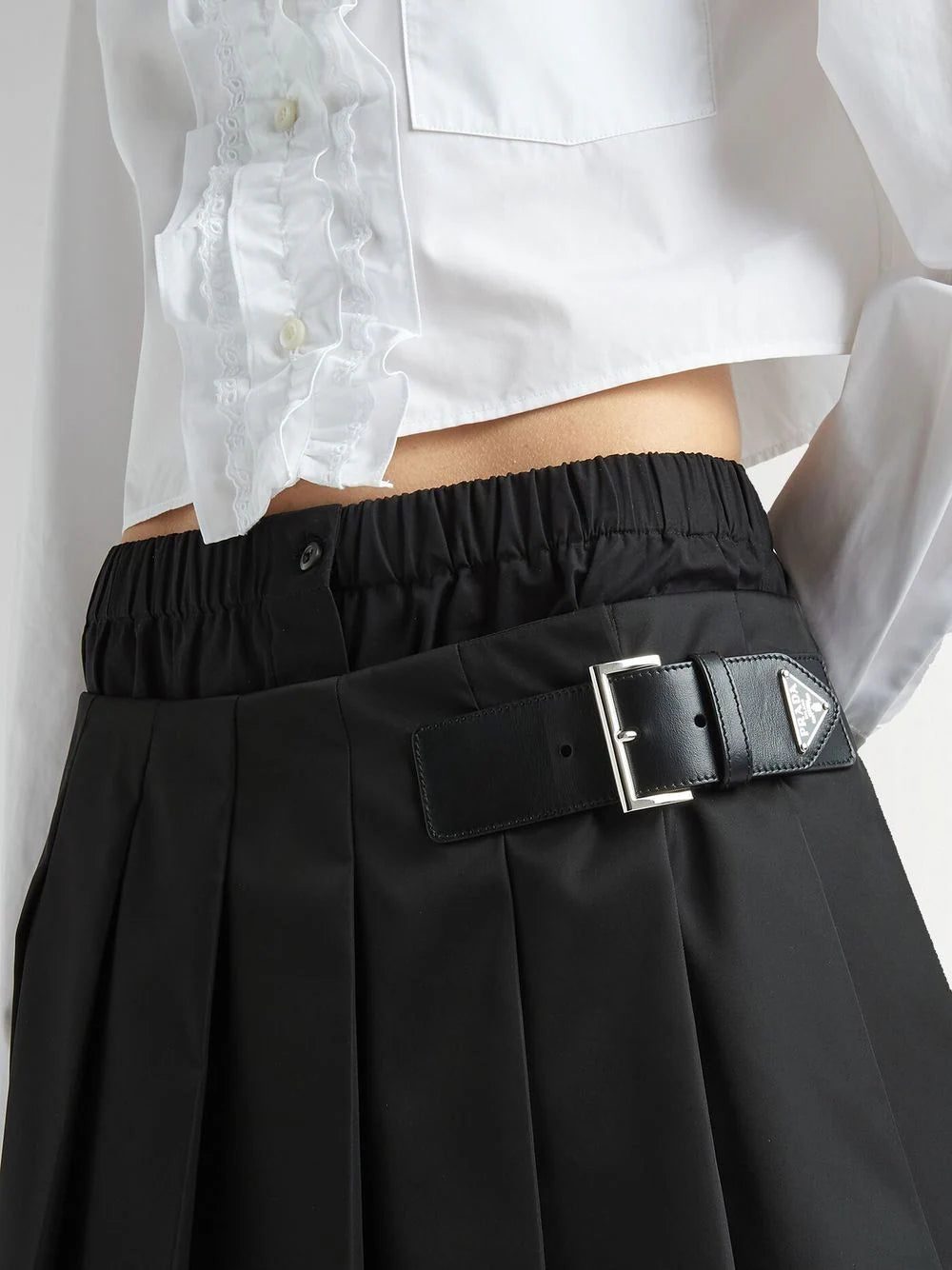 Prada Re-Nylon pleated miniskirt - Image 4