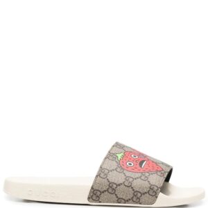 Gucci logo-print open-toe slides