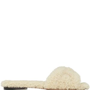 Saint Laurent  shearling flat slides