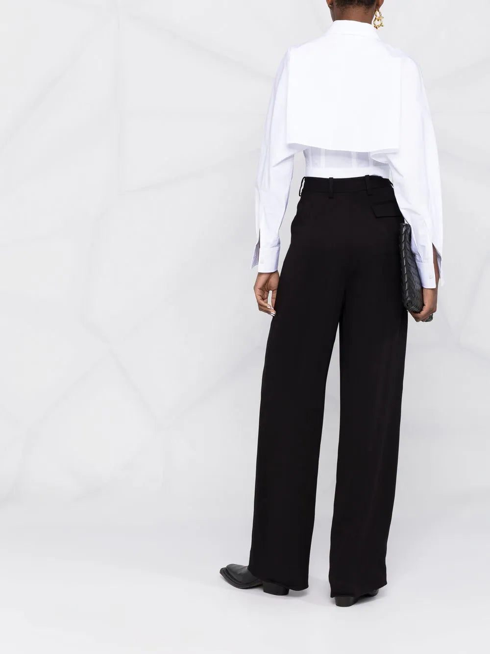 Alexander McQueen layered cropped shirt - Image 4