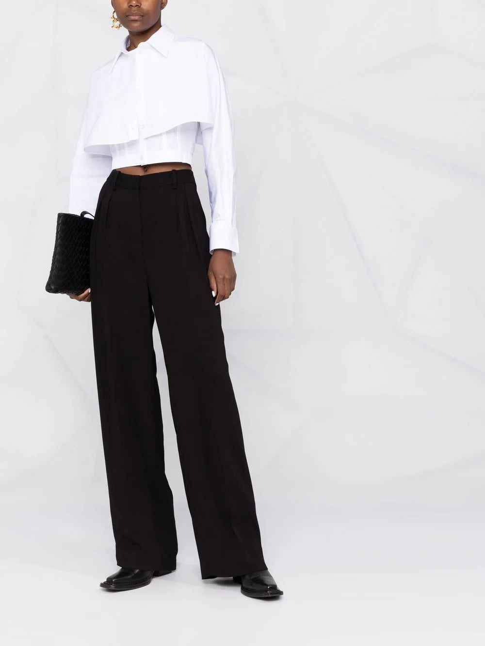 Alexander McQueen layered cropped shirt - Image 2