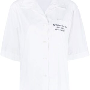 Off-White logo-embroidered short-sleeve shirt