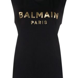 Balmain logo-print sleeveless T-shirt