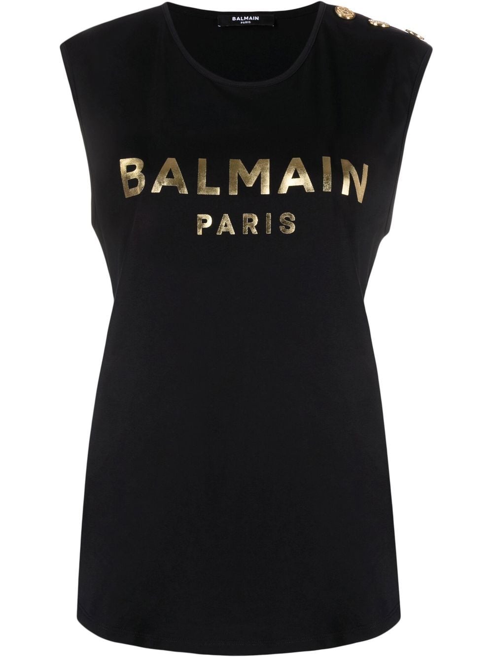 Balmain logo-print sleeveless T-shirt