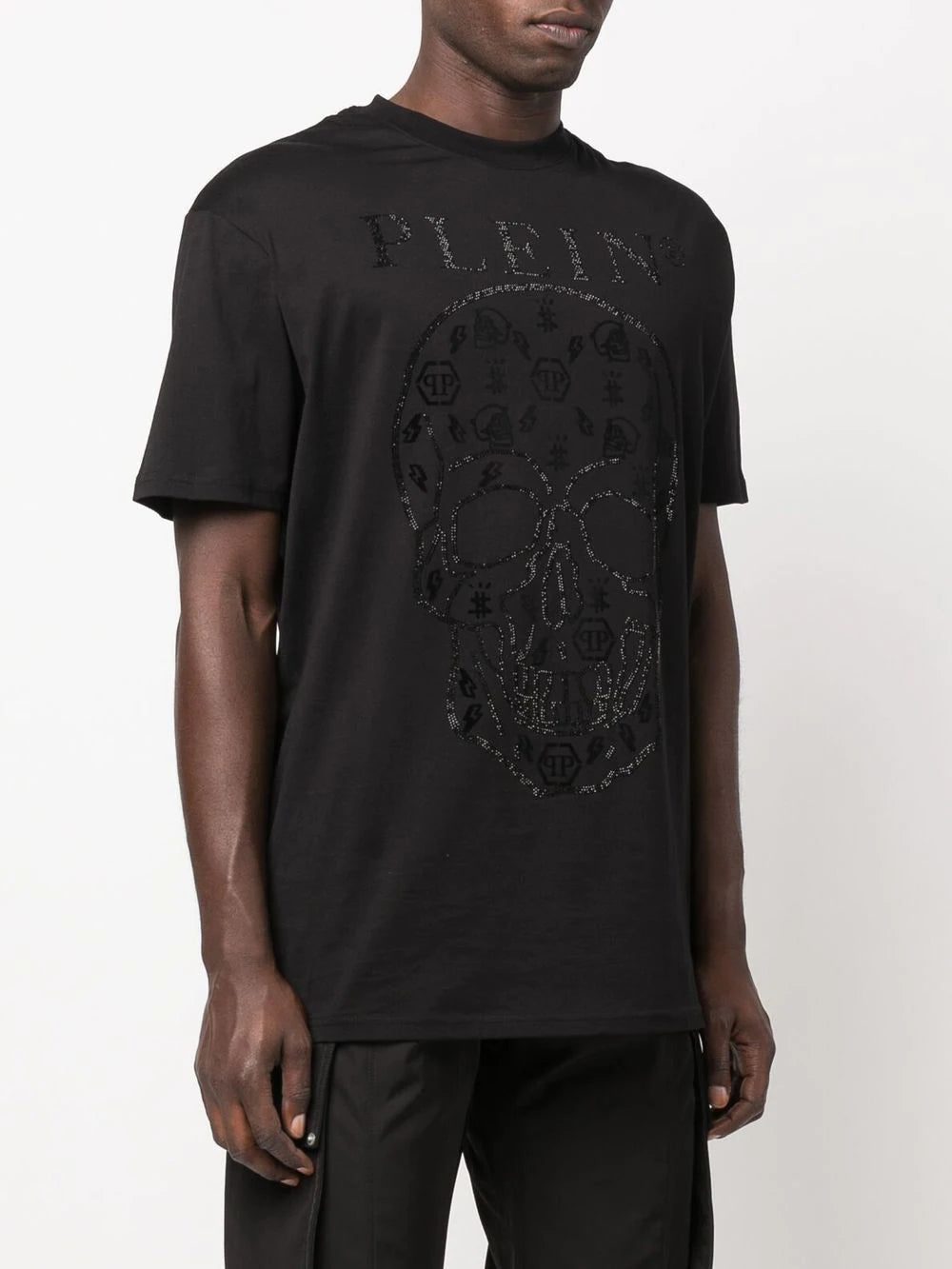 Philipp Plein embellished logo-print detail T-shirt - Image 3