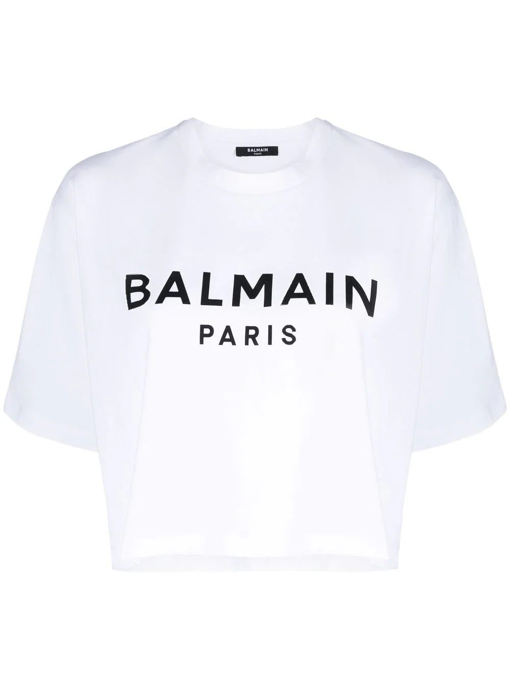 Balmain cropped logo-print T-shirt