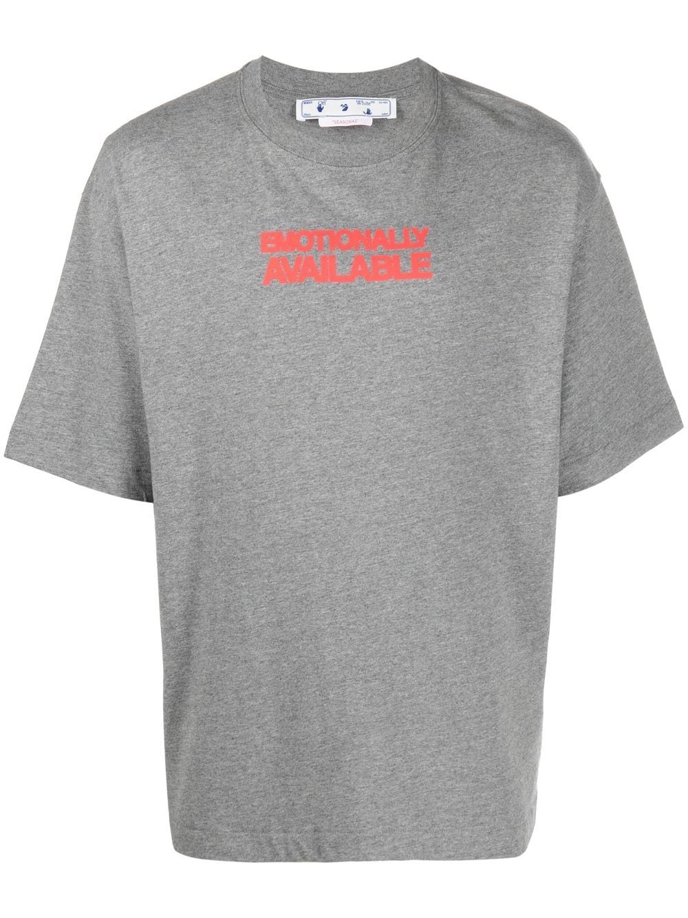 Off-white slogan-print cotton T-shirt