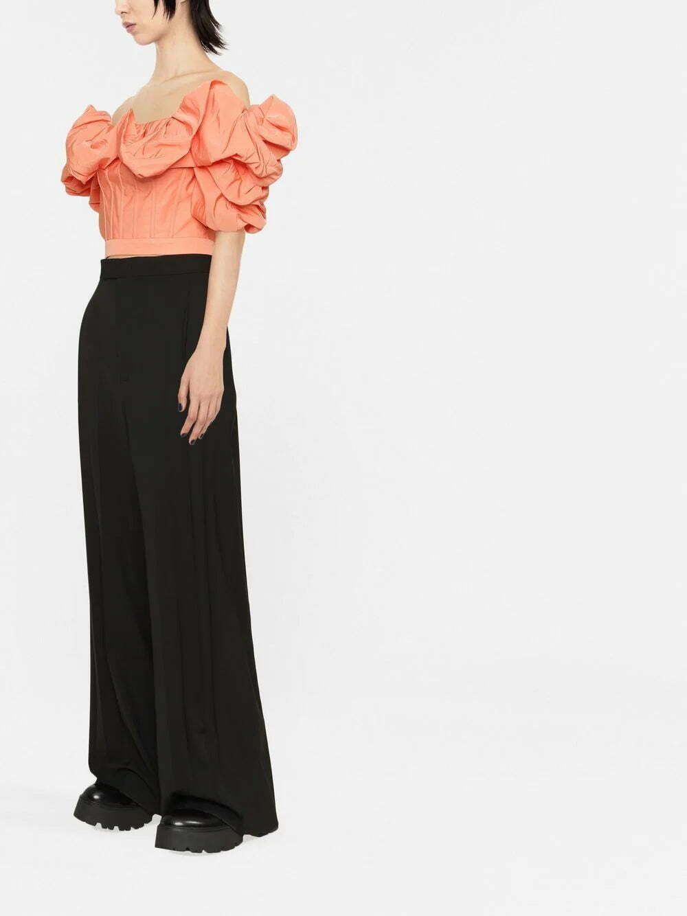 Alexander McQueen ruched-detail off-shoulder corset - Image 4