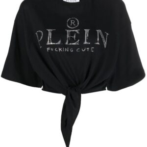 Philipp Plein  embellished-logo cropped T-shirt