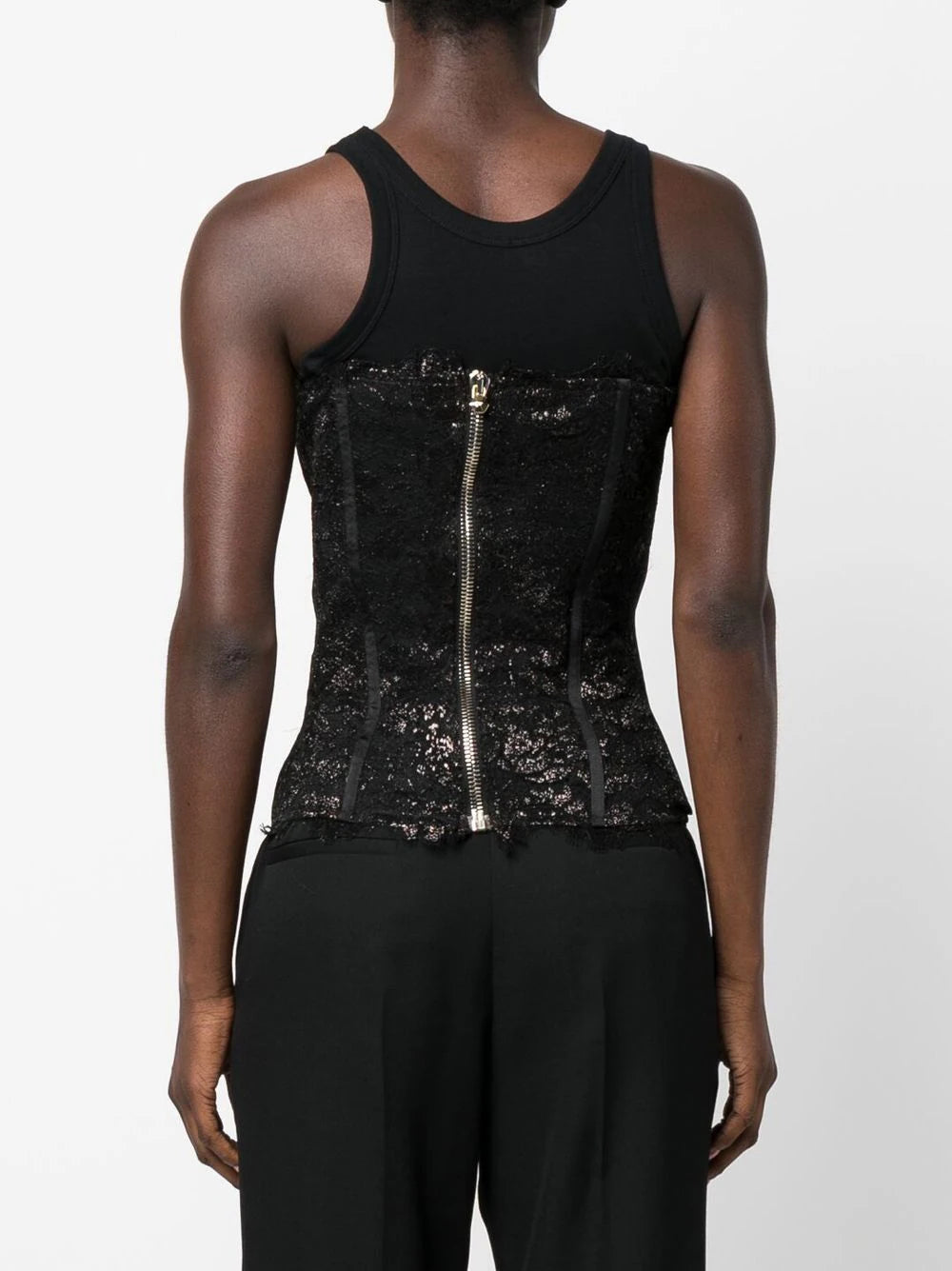 Philipp Plein lace-detail bustier top - Image 4