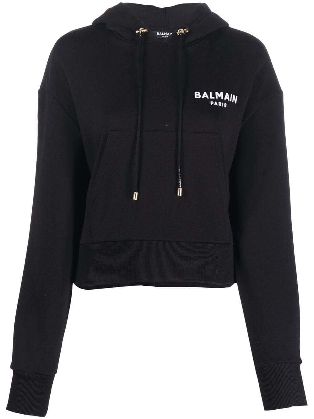 Balmain logo print drawstring hoodie