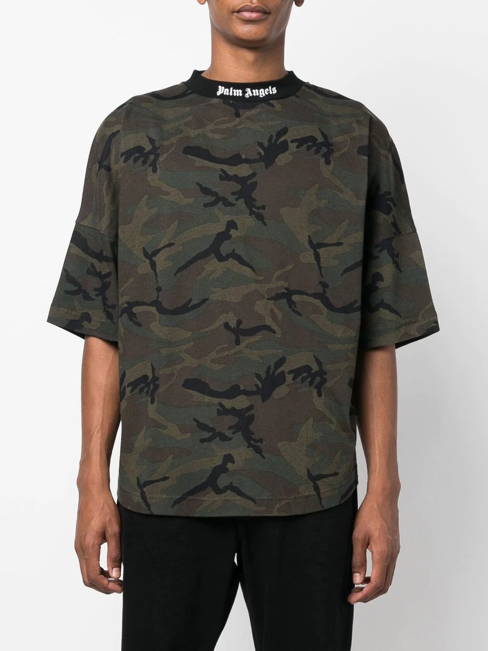 Palm Angels logo-band camouflage-print T-shirt - Image 3
